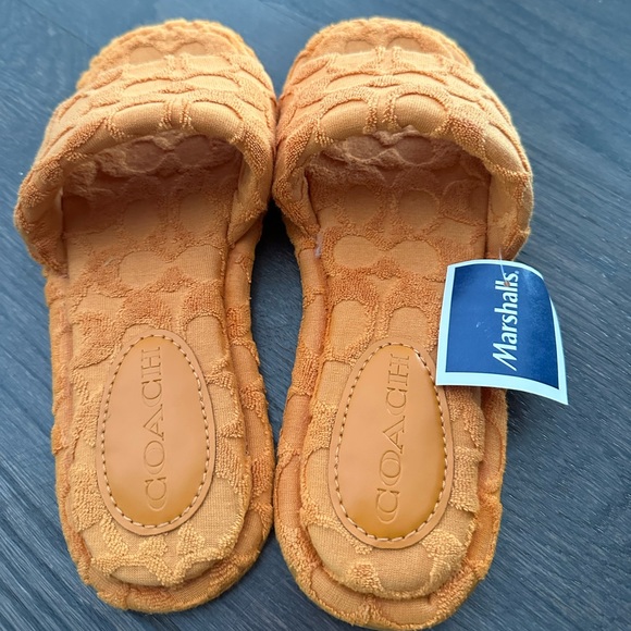 BNWT COACH Bridgett Sandal In Signature Terry Cloth! SIZE 7.5! - Picture 4 of 11